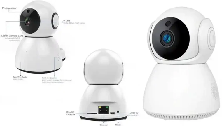 CCTV Camera V380 Pro HD 1080P WiFi 360° Viewing Area Security Camera