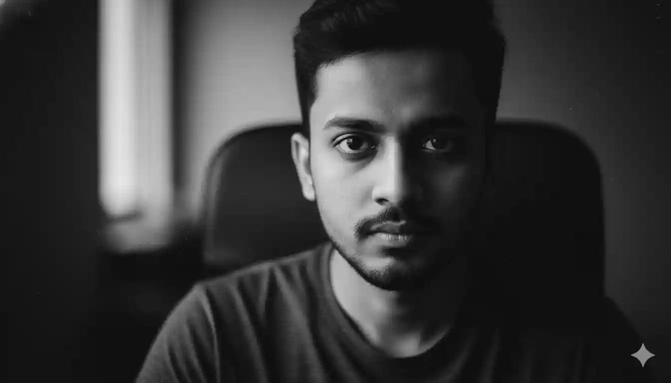 Gritty Black and White Close-Up (Heavy Grain)