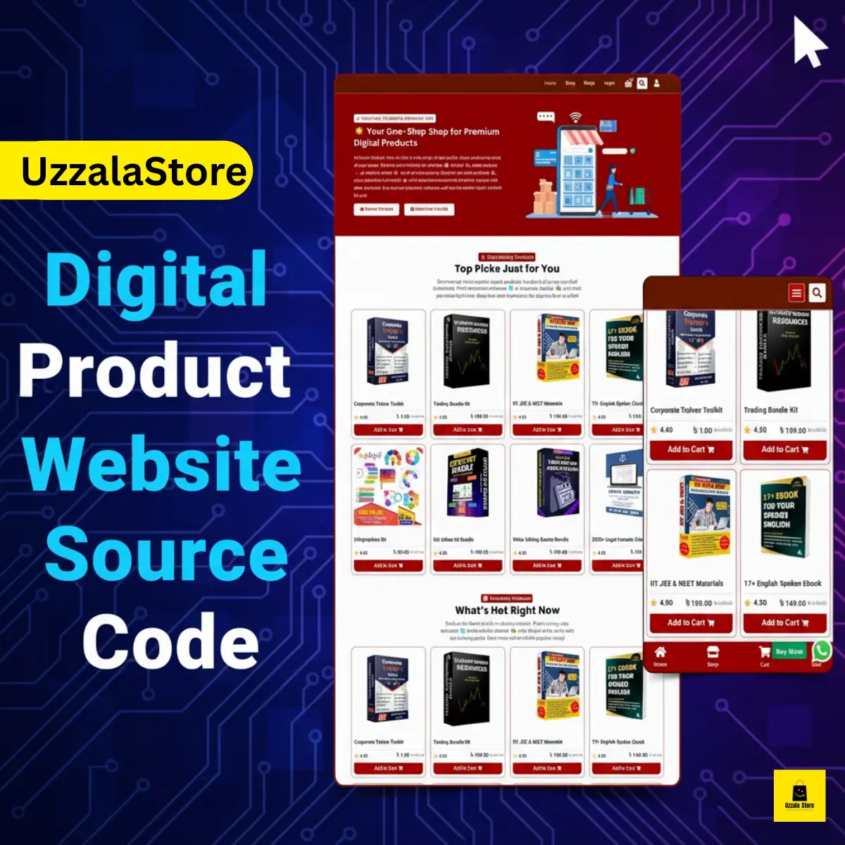 Digital Product Selling Website Source Code || ই-কমার্স সাইট 5 Digital Product Selling Website Source Code WordPress