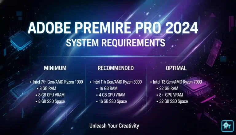 Adobe Premiere Pro 2024 System Requirements