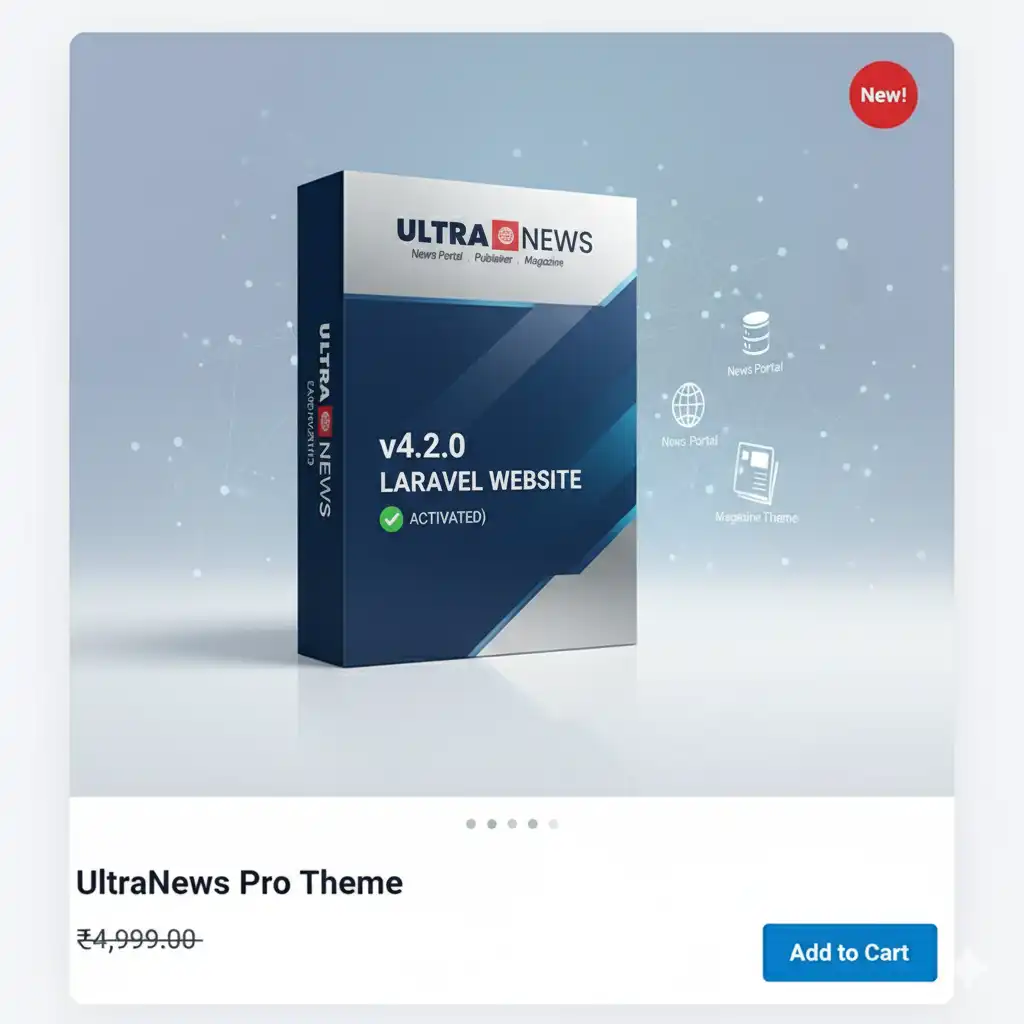 UltraNews v4.2.0 – Laravel Website (Activated) 1 UltraNews v4.2.0 – Laravel Website (Activated)