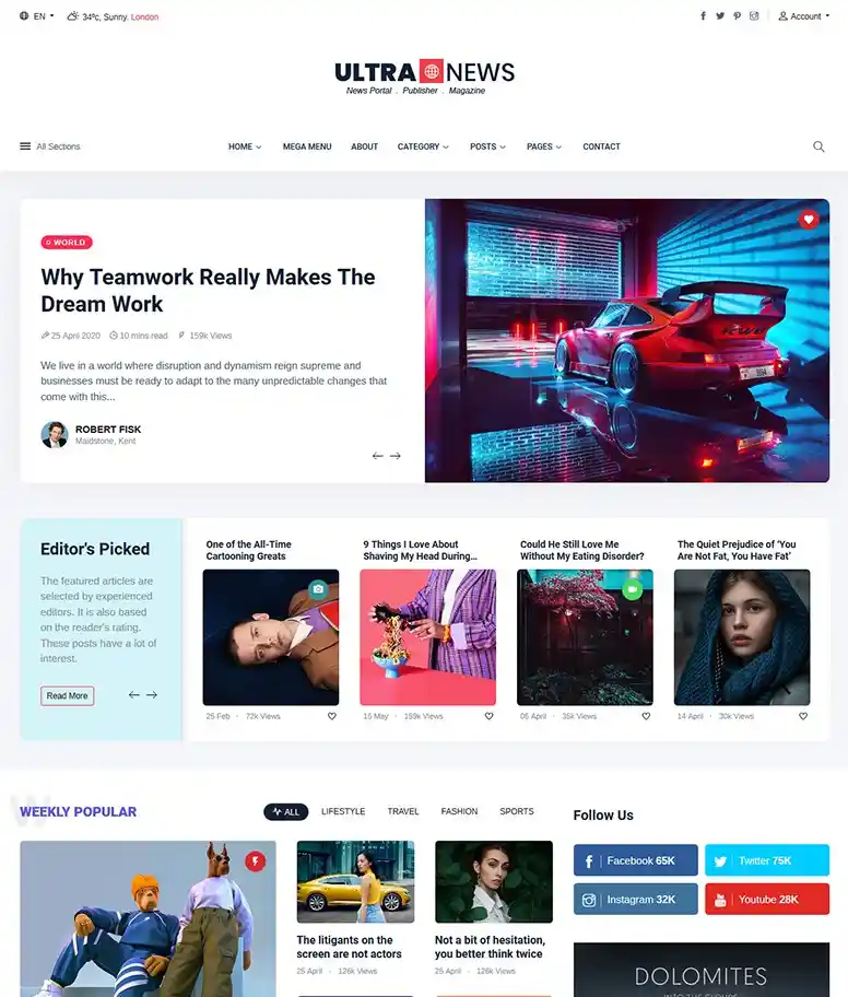 UltraNews v4.2.0 – Laravel Website (Activated) 3 UltraNews v4.2.0 – Laravel Website image2