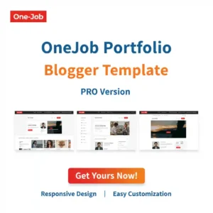 OneJob Portfolio Blogger Template (PRO)