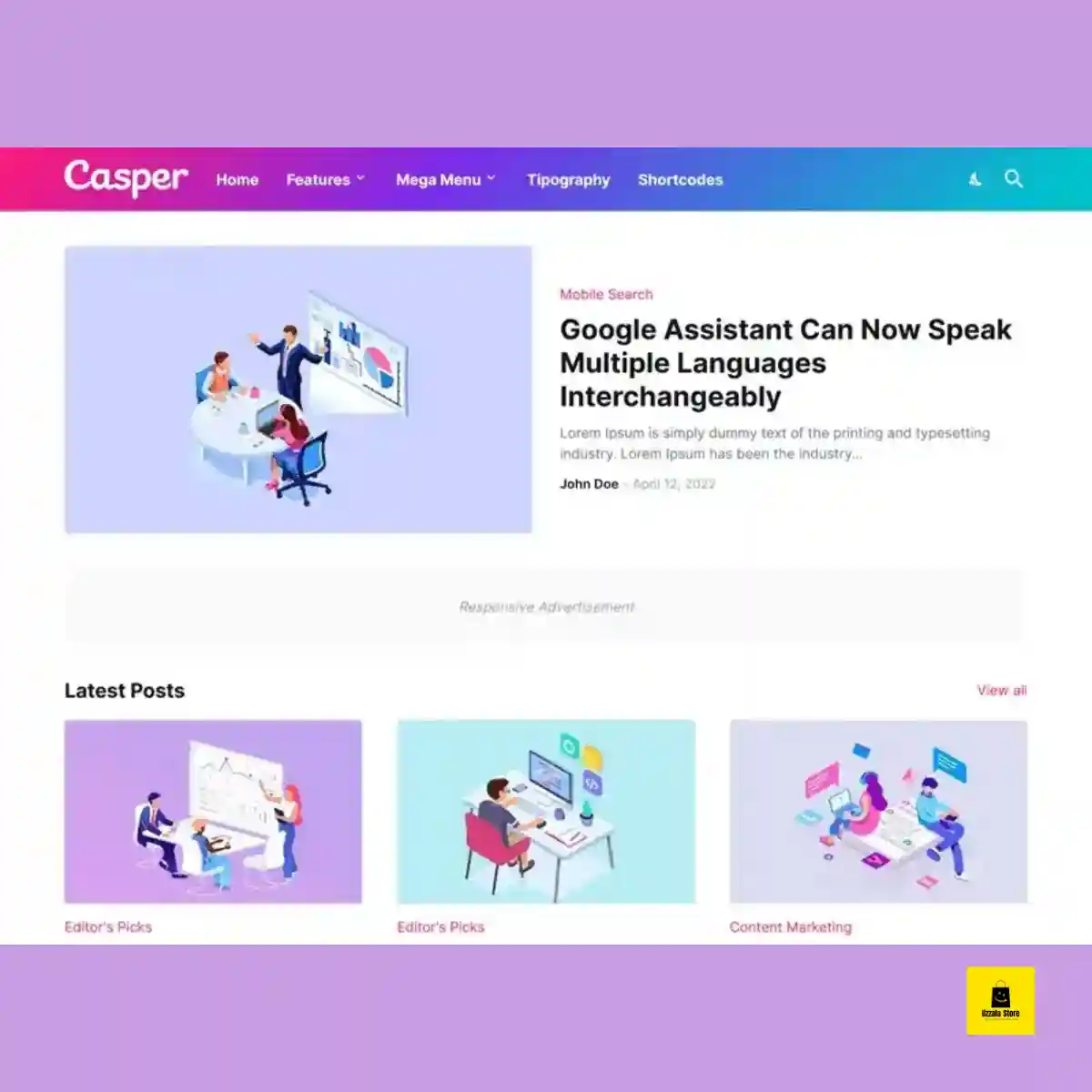 Casper Responsive Premium Blogger Template 1 Casper Responsive Premium Blogger Template