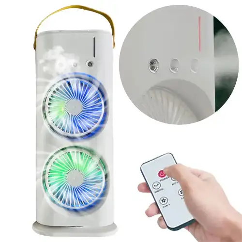 Non-Rechargeable Portable Light Humidifier Double-Ended Spray Fan 2 Non-Rechargeable Portable Light Humidifier Double-Ended Spray Fan - Image 2