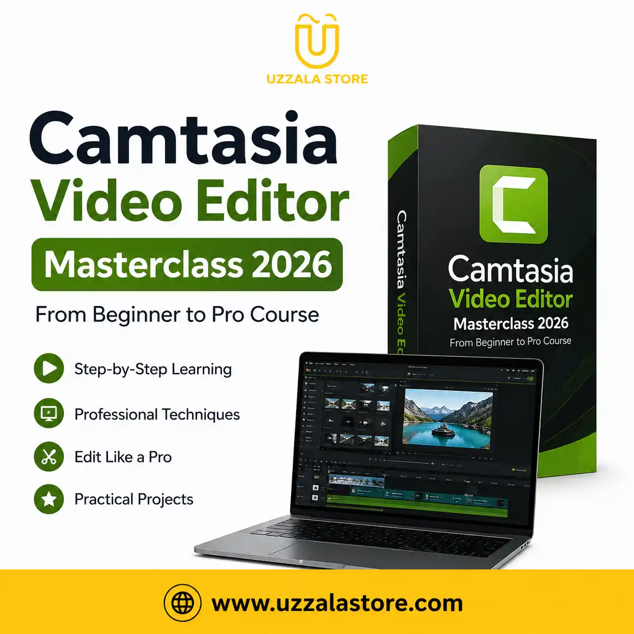 Camtasia Video Editor Masterclass 2026 — From Beginner to Pro Course 1 Camtasia Video Editor Masterclass 2026 From Beginner to Pro Course uzzala store