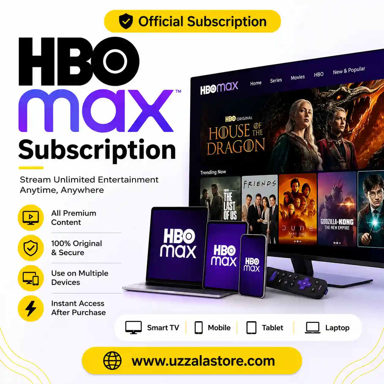 HBO MAX Subscription 1 HBO MAX Subscription